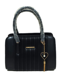 Pleated Hand Bag (with heart charm)